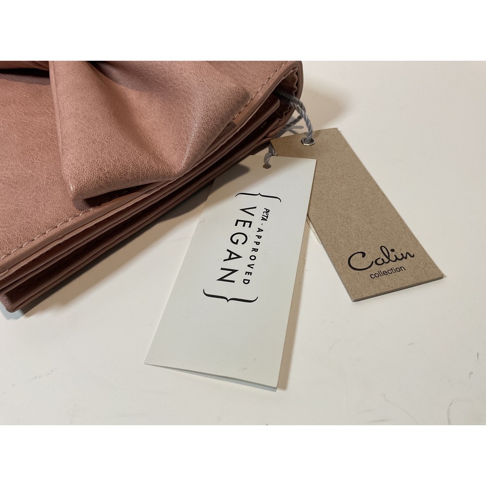 New Cálin Collection Vegan‎ Bow Clutch Rose Pink Evening Bag - Picture 6 of 6